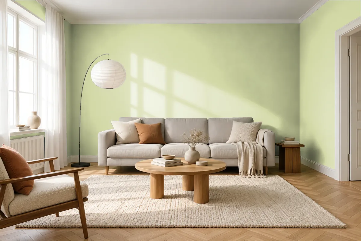 Краска Swiss Lake SL-2590 Green Gecko — гостиная в скандинавском стиле
