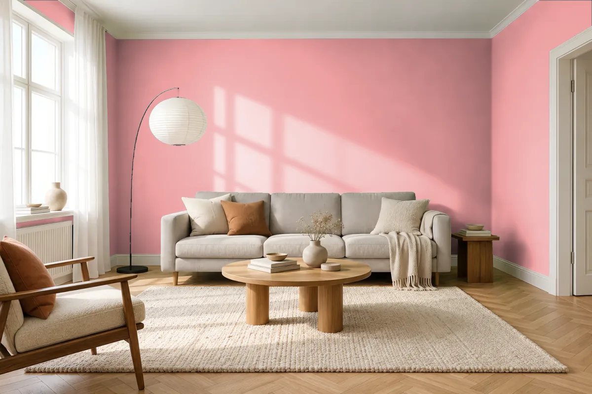 Краска Swiss Lake SL-1319 Strawberry Mojito — гостиная в скандинавском стиле