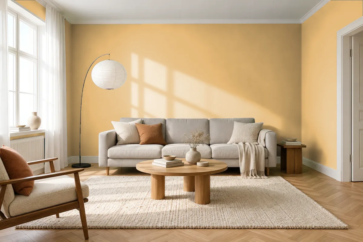 Краска Swiss Lake SL-1072 Autumn Blonde — гостиная в скандинавском стиле