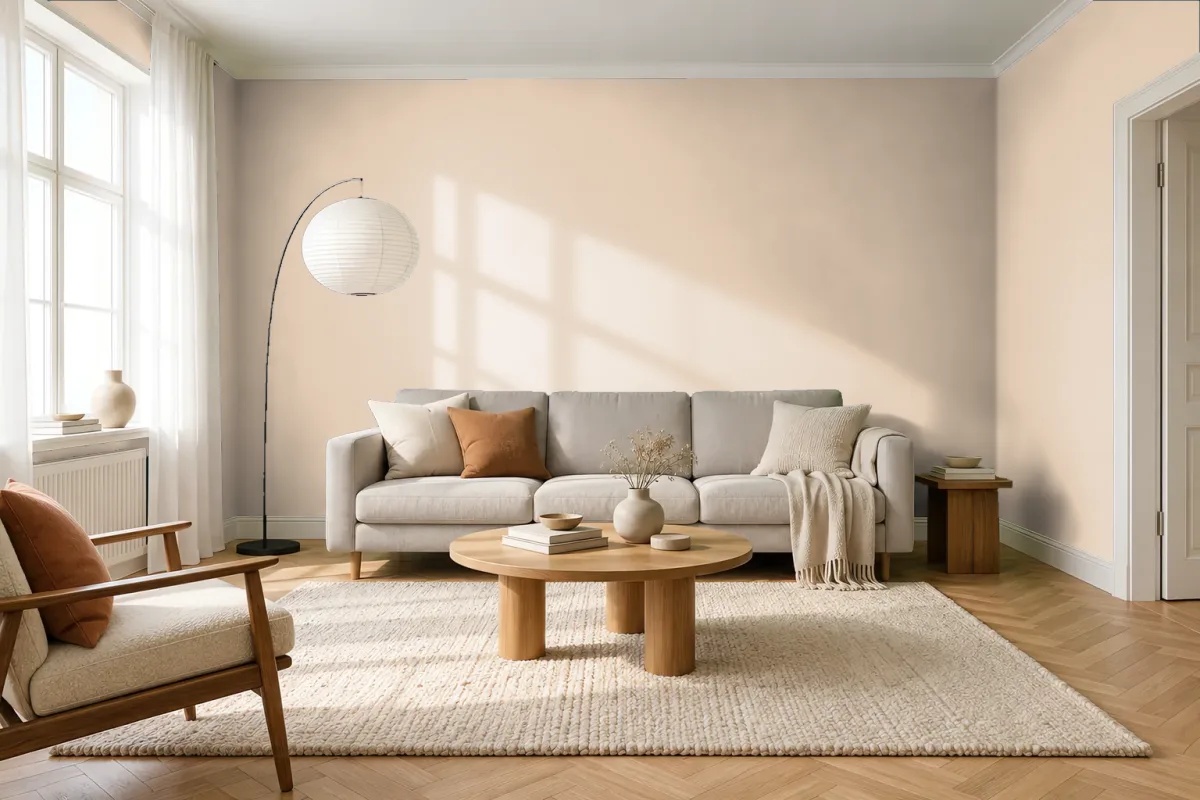 Краска Swiss Lake SL-0821 Desert Sand — гостиная в скандинавском стиле