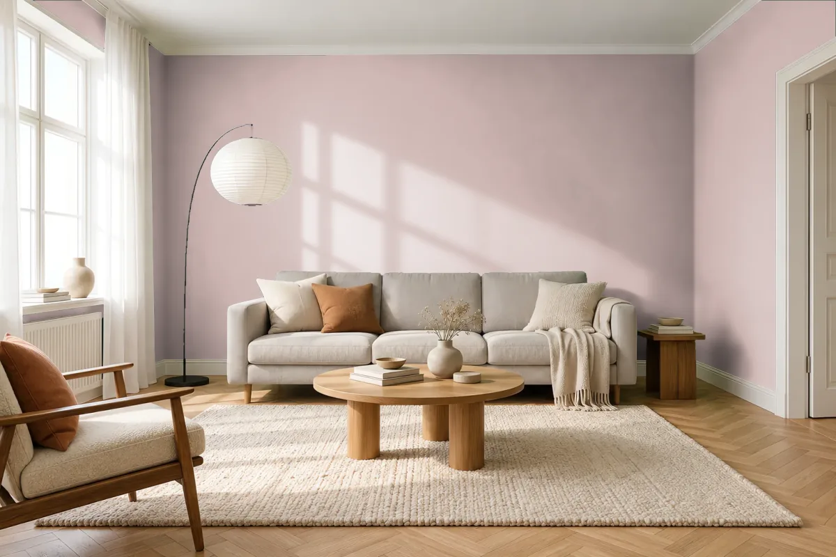 Краска Swiss Lake SL-1589 Muted Clay — гостиная в скандинавском стиле