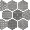Декор APE Ceramica APE Soft Hexagon Kendo mix Grey 23x26