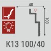 Плинтусы потолочные Bello Deco Карнизы потолочные Карниз потолочный К13 Н 100-40 4x200 — фото 3