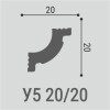 Плинтусы потолочные Bello Deco Карнизы потолочные Карниз потолочный У5 20-20 2x200 — фото 3