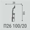 Плинтусы напольные Bello Deco Плинтус напольный П26 100-20 2x200 — фото 2