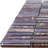 Миксы Bonaparte Мозаика стеклянная с камнем Super Line (brown) 8*15*48 лист 300*300 мм — фото 3