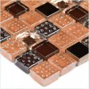 Bonaparte Мозаика стеклянная Crystal brown 8*15*15 лист 300*300 мм — фото 2