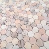 Каменная Leedo (Caramelle) Pietrine 7 мм Шестиугольная мозаика Rosa Salmone POL hex 23x40x7 — фото 2