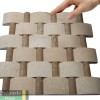 Каменная Chakmaks 3D Fusion Stone Бесшовная 3D мозаика из травертина WEAVES LIGHT 1х2х5 см — фото 2