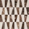 Каменная Colori Viva Natural Mix Mos.Mix.Polished Spainish (геометрическая) Crema Marfil/Dark Emperador 30.5х30.5