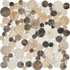 Каменная Colori Viva Natural Stone Mos.Polished Light Emperador + Cream Marfil+Dark Emperador 30.5х30.5