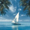 Панно Ocean 20x50 Дельта Керамика Ocean Sailboat из 2-х Плиток 40x50