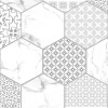 Матовый Eurotile Керамогранит HS 0008 HEXAGON STATUARIO 60х60