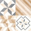 Матовый Global Tile Плитка настенная Marmaris Белая пэчворк 25х50 — фото 4