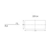 Столешницы Керама Марацци Plaza Next / Плаза Некст Столешница Kerama Marazzi PL4.DD571300R\120 Про Феррум 120 из керамогранита без отверстий — фото 2