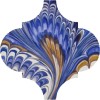 Керама Марацци Декор настенный Kerama Marazzi Арабески Венеция Синий Матовый 6.5x6.5x0.69 — фото 3