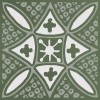 Керама Марацци Декор Бахия 2 зелёный глянцевый 9,8x9,8x0,7 — фото 3