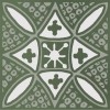 Керама Марацци Декор Бахия 2 зелёный глянцевый 9,8x9,8x0,7 — фото 6
