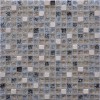 Keramograd Мозаика стеклянная с камнем Мозаика Стеклянная Бело-серая GS100B 30x30