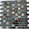 Keramograd Мозаика стеклянная с камнем Мозаика Стеклянная Черная DGFW010 30,4x30,4