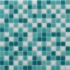 Keramograd Мозаика Стеклянная Бело-изумрудная KG309 30,5x30,5
