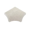 Матовый Kerastep Керамогранит Планка радиальная внутренний угол Marble 401 Siena R9 33х42х50