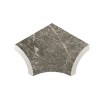Матовый Kerastep Керамогранит Планка радиальная внутренний угол Marble 421 Moca R9 33х42х50