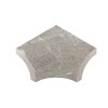 Матовый Kerastep Керамогранит Планка радиальная внутренний угол Marble 431 Arian R9 33х42х50