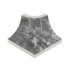 Декор Kerastep Керамогранит Плинтус радиальный внешний угол Marble 441 Ceniza R9 42х33х50