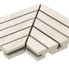 Матовый Kerastep Керамогранит Решетка угол из 2х частей Marble 406 Siena R11 330х330х30