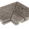 Матовый Kerastep Керамогранит Решетка угол из 2х частей Marble 426 Moca R11 330х330х30