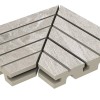 Матовый Kerastep Керамогранит Решетка угол из 2х частей Marble 436 Arian R11 330х330х30