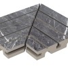 Матовый Kerastep Керамогранит Решетка угол из 2х частей Marble 446 Ceniza R11 330х330х30