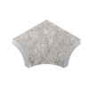 Матовый Kerastep Керамогранит Планка радиальная внутренний угол Stone 551 Pearl R9 77х77х110х10