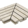 Матовый Kerastep Керамогранит Решетка угол из 2х частей Urban 348 Ivory R11/C 245х330х30