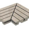 Матовый Kerastep Керамогранит Решетка угол из 2х частей Urban 368 Light R11/C 245х330х30