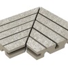 Матовый Kerastep Керамогранит Решетка угол из 2х частей Urban 378 Silver R11/C 245х330х30