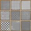 Матовый Керамогранит La Platera KUBEROOS4545 Roos Kube Matt 45х45 белый / черный под абстракцию / геометрию /