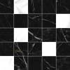 Керамическая Laparet Blondi Total Декор мозаичный чёрный MM34108 25х25