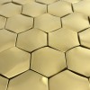 Керамическая Marble Mosaic Stainless Steel Мозаика Hexagon Web Gold 29х30,5 — фото 2