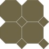 Керамическая Metlah.Store Мозаика Йорк A22 Сетка Октагон Зелёный/Квадрат Зелёный 305x305