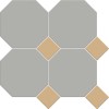 Керамическая Metlah.Store Мозаика Йорк A30 Сетка Октагон Серый/Квадрат Бежевый 305x305