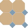 Керамическая Metlah.Store Мозаика Йорк A50 Сетка Октагон Бежевый/Квадрат Голубой 305x305