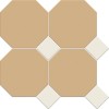 Керамическая Metlah.Store Мозаика Йорк A59 Сетка Октагон Бежевый/Квадрат Белый 305x305