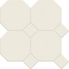 Керамическая Metlah.Store Мозаика Йорк A6 Сетка Октагон Белый/Квадрат Белый 305x305