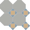 Матовый Metlah.Store Мозаика Арундель АР24 Сетка Октагон Серый/Квадрат Бежевый/Треугольник Голубой 320x320