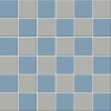 Матовый Metlah.Store Мозаика Кембридж К11 Сетка Квадрат Серый/Квадрат Голубой 330x330
