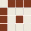 Матовый Metlah.Store Мозаика Кембридж КМ1 Сетка Квадрат Красный/Белый 330x330
