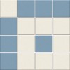 Матовый Metlah.Store Мозаика Кембридж КМ3 Сетка Квадрат Голубой/Белый 330x330