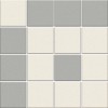 Матовый Metlah.Store Мозаика Кембридж КМ6 Сетка Квадрат Серый/Белый 330x330